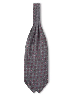 Favourbrook Grey Chartwell Silk Cravat- Scarves & Cravats