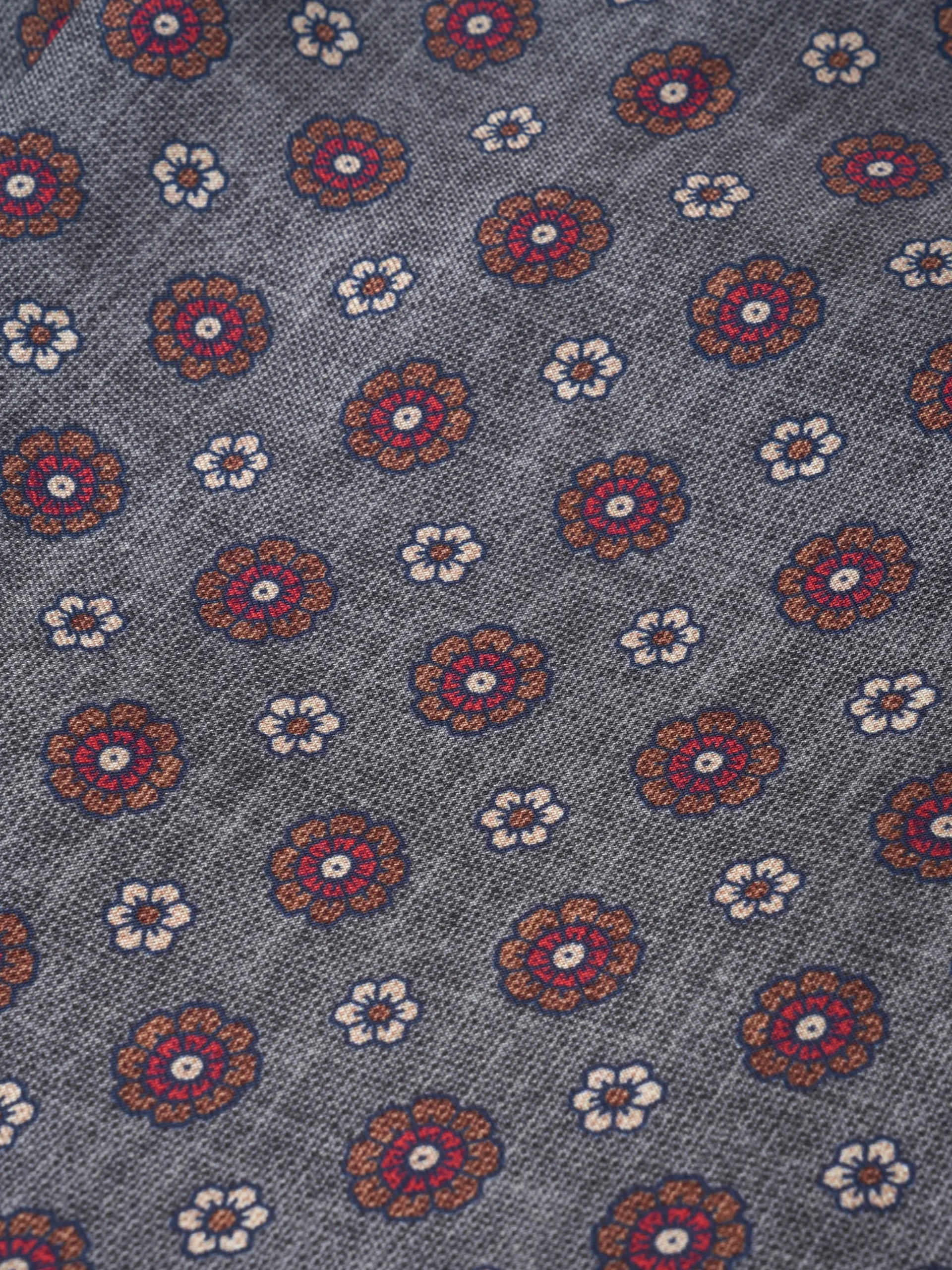 Favourbrook Grey Chartwell Silk Cravat- Scarves & Cravats