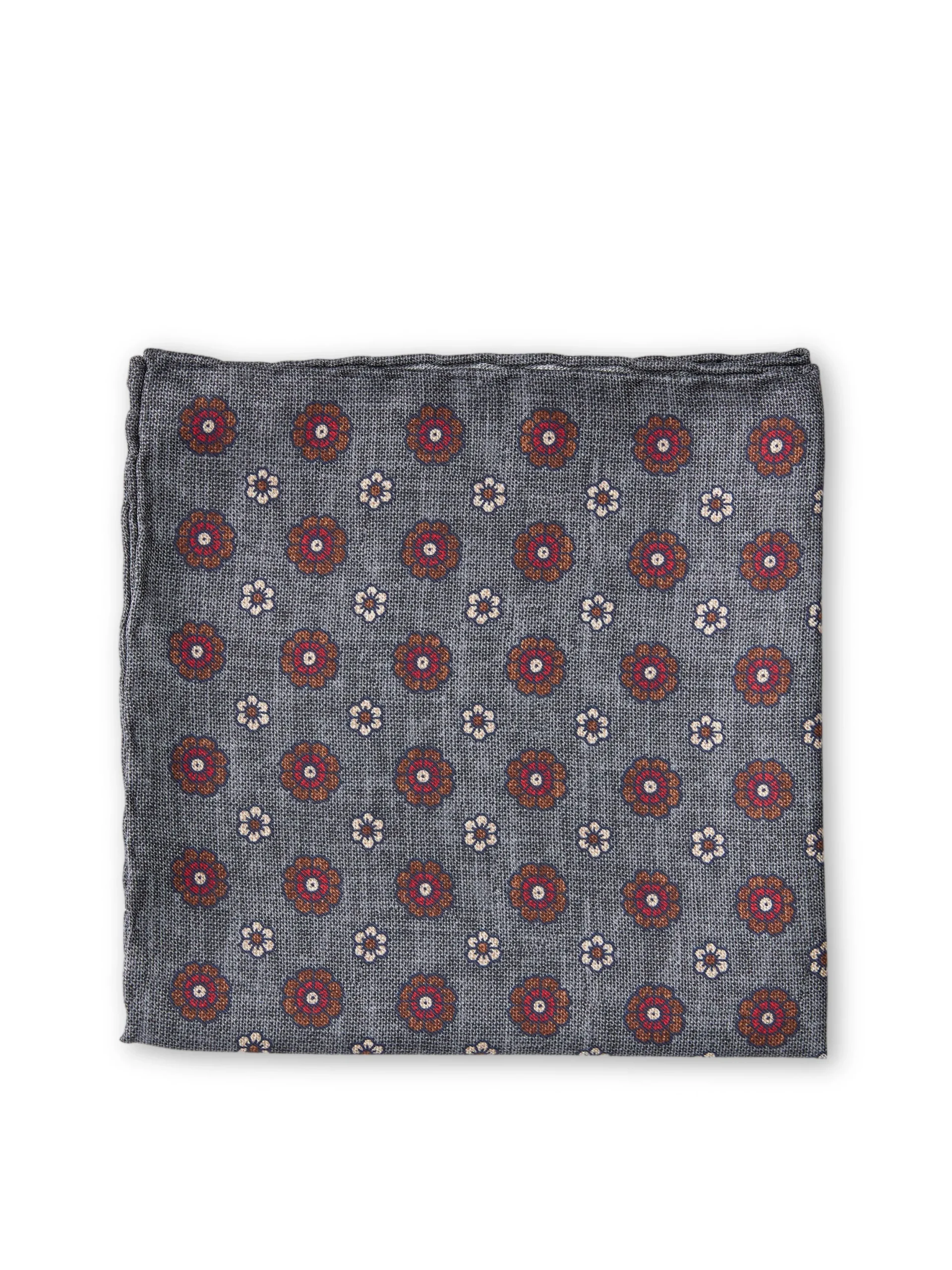 Favourbrook Grey Chartwell Silk Pocket Square- Pocket Squares