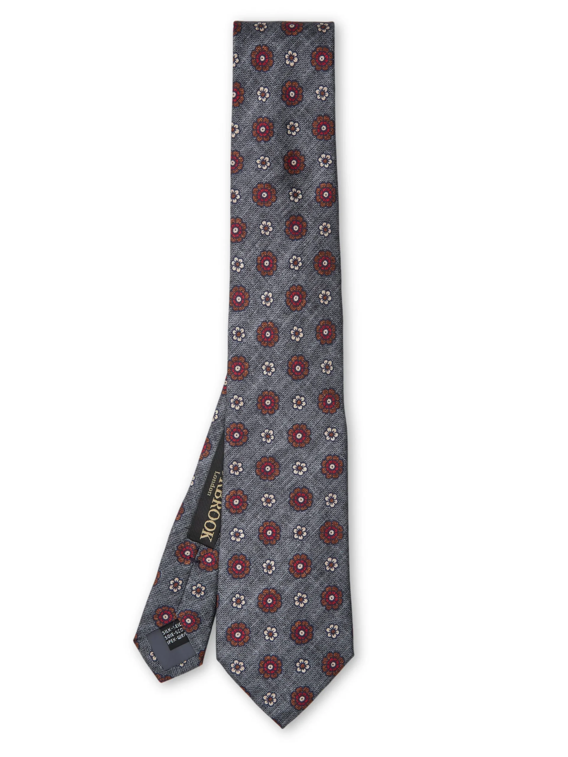 Favourbrook Grey Chartwell Silk Tie- Ties