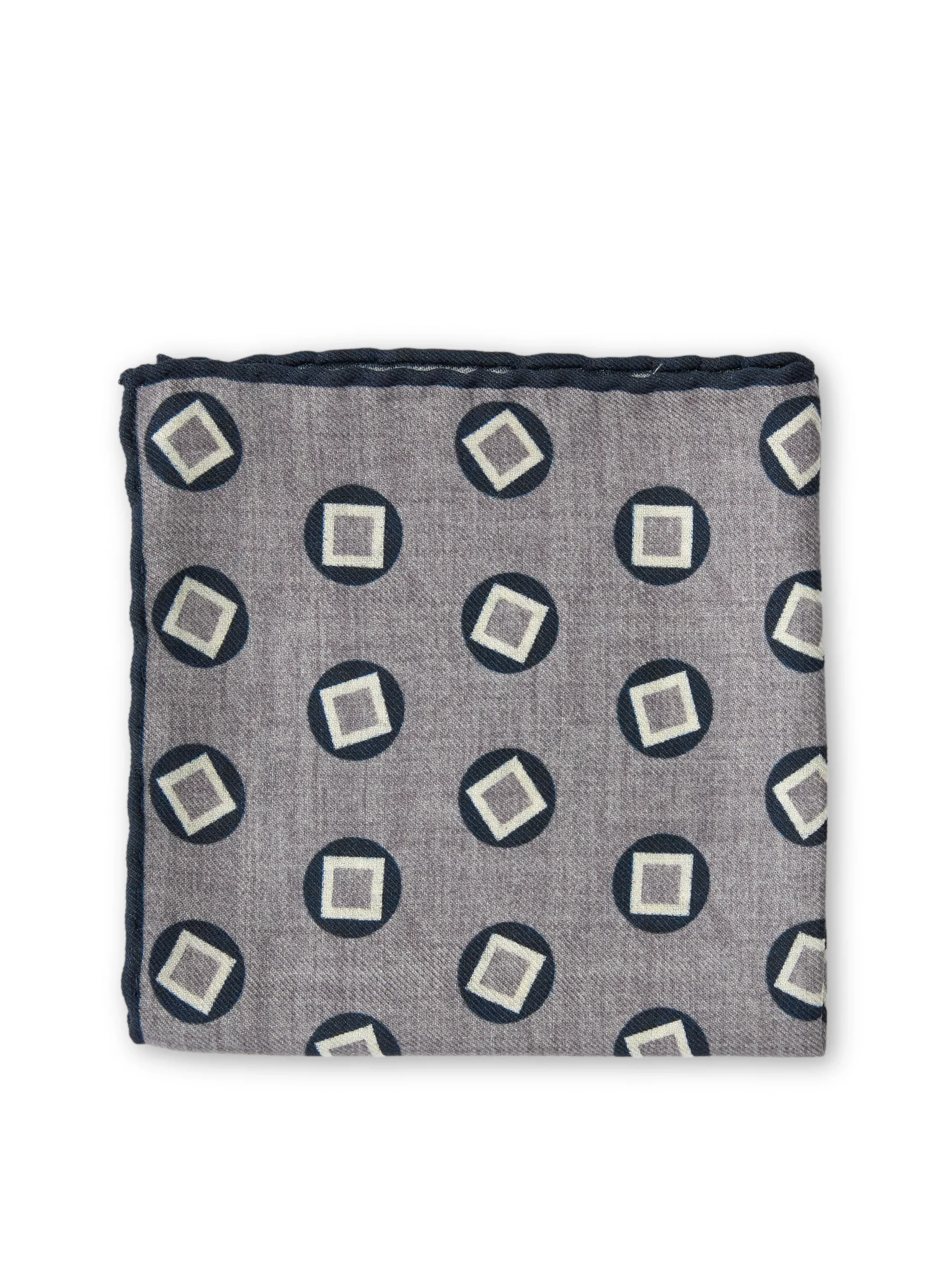 Favourbrook Grey Clivedon Silk Pocket Square- Pocket Squares