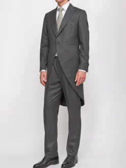 Favourbrook Grey Norfolk Herringbone Wool Morning Coat- Royal Ascot | Wedding Attire