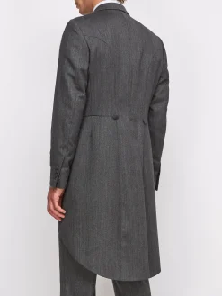 Favourbrook Grey Norfolk Herringbone Wool Morning Coat- Royal Ascot | Wedding Attire