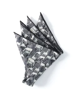 Favourbrook Grey Paddock Handkerchief- Pocket Squares