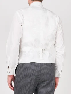 Favourbrook Grey Wetherby Double Breasted 8 Button Shawl Lapel Waistcoat- Waistcoats | Shawl Lapel Waistcoats