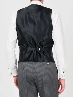 Favourbrook Grey Wilton Cashmere Double Breasted 8 Button Shawl Lapel Waistcoat- Waistcoats | Shawl Lapel Waistcoats