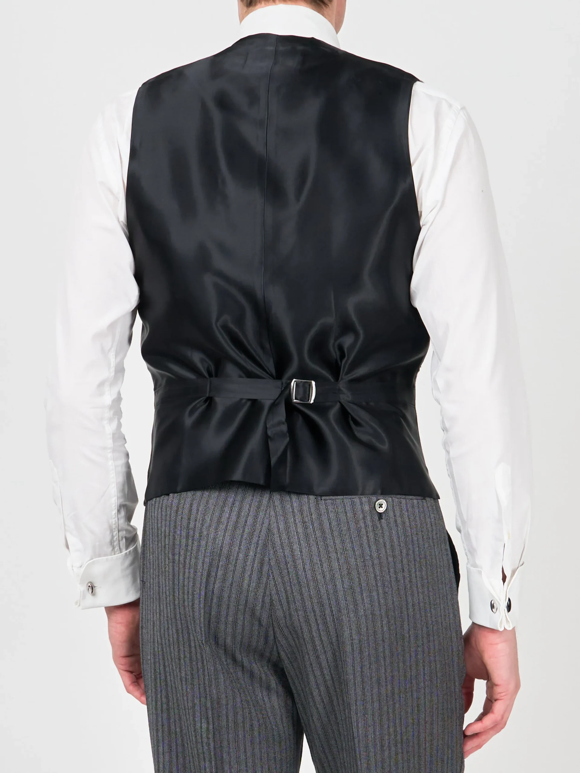 Favourbrook Grey Wilton Cashmere Double Breasted 8 Button Shawl Lapel Waistcoat- Waistcoats | Shawl Lapel Waistcoats
