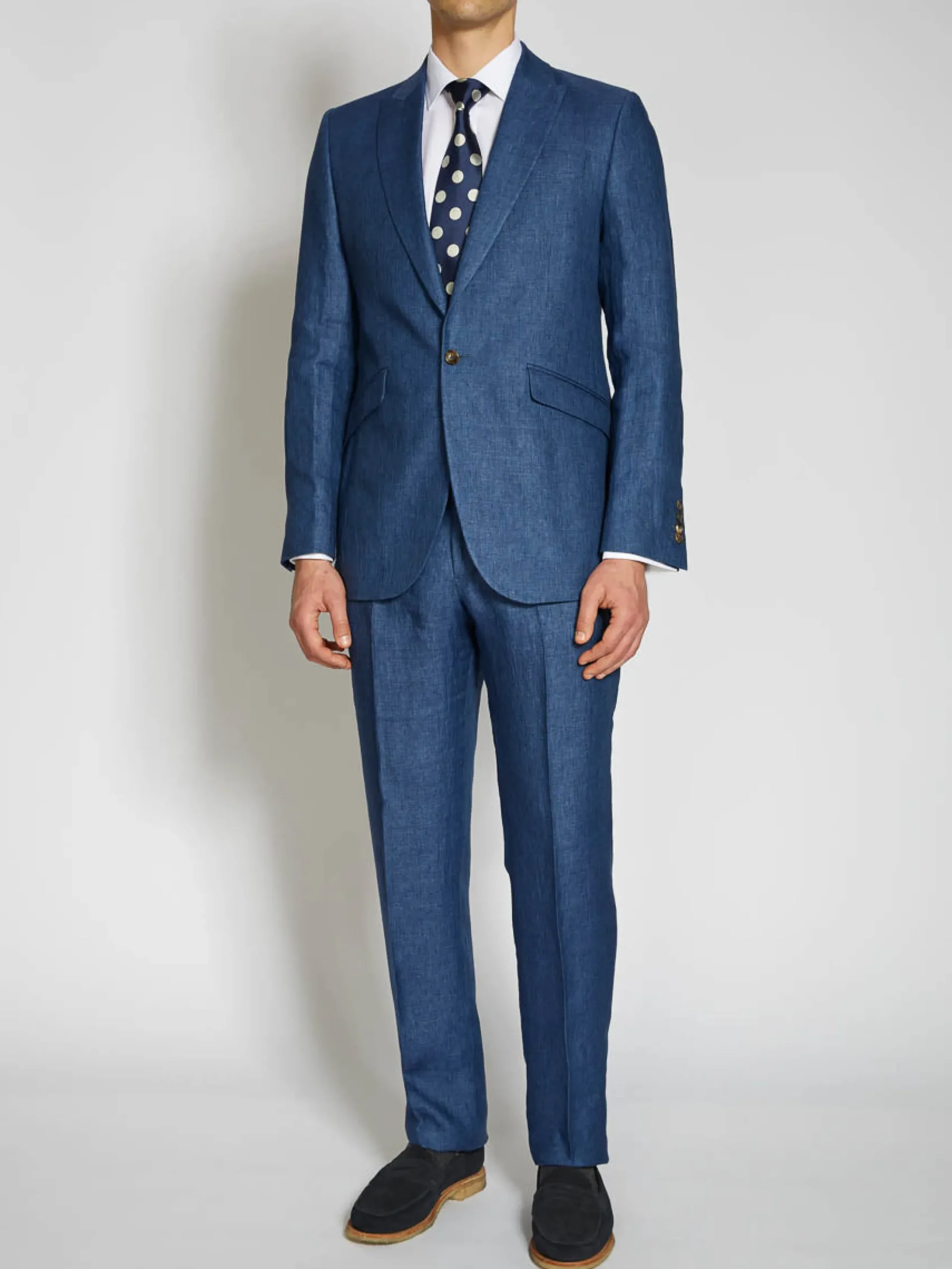 Favourbrook Indigo Woodcroft Linen Ebury Jacket- Suits