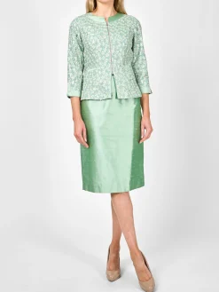 Favourbrook Issy Jacket Green Cosgrove Crease Resist Linen-Women Mother Of The Bride | Short Jackets