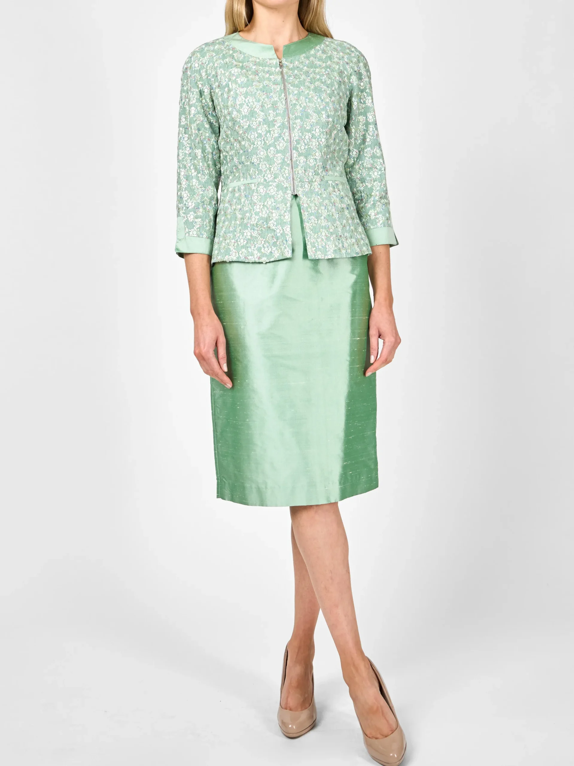 Favourbrook Issy Jacket Green Cosgrove Crease Resist Linen-Women Mother Of The Bride | Short Jackets