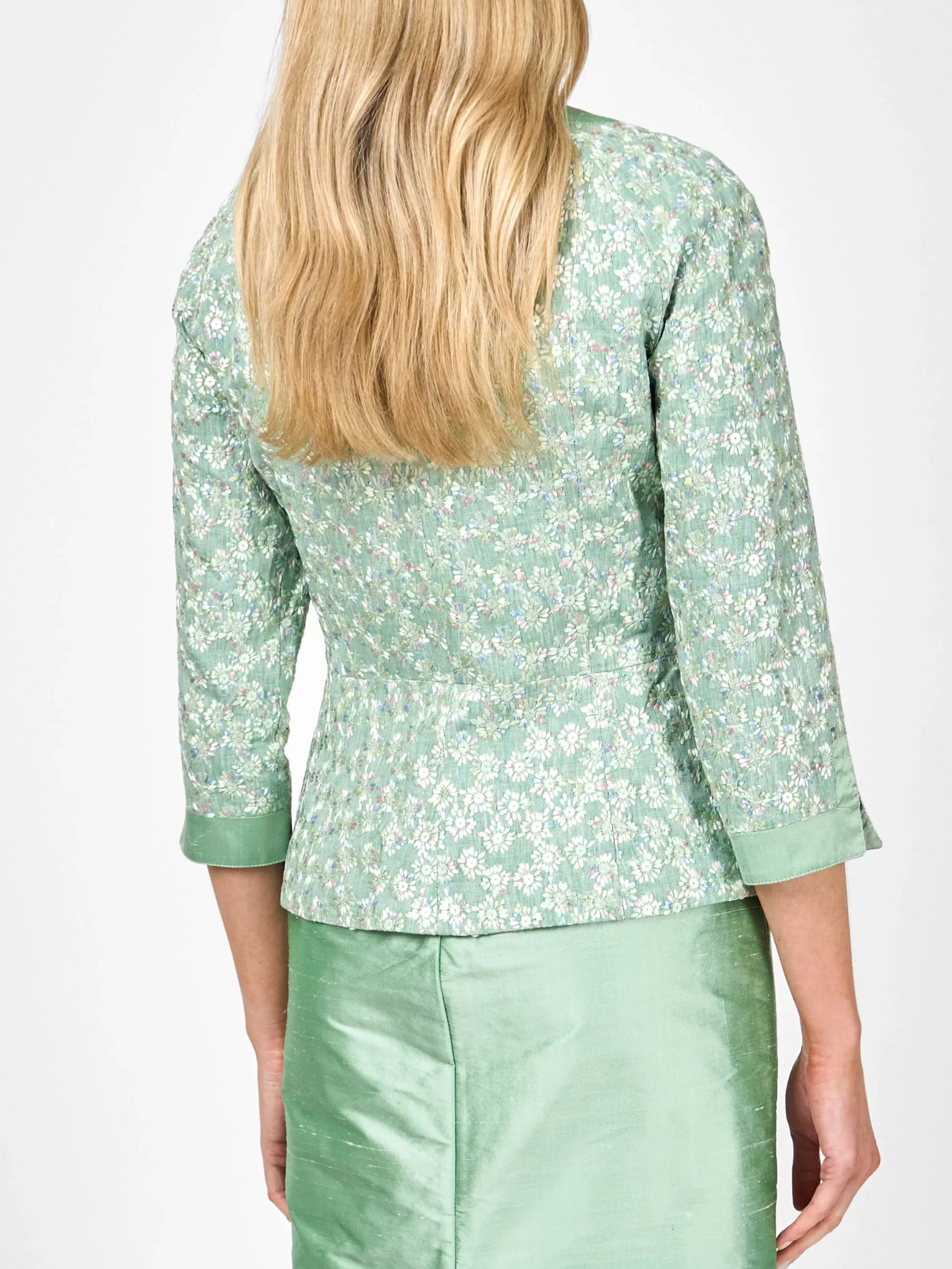 Favourbrook Issy Jacket Green Cosgrove Crease Resist Linen-Women Mother Of The Bride | Short Jackets