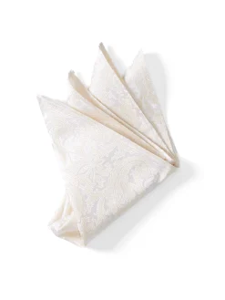 Favourbrook Ivory Albert Silk Pocket Square- Pocket Squares