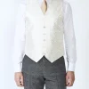 Favourbrook Ivory Albert Silk Single Breasted 6 Button Waistcoat- Groomswear | Waistcoats
