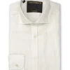 Favourbrook Ivory Colne Linen Cutaway Collar Shirt- Shirts