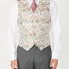 Favourbrook Ivory Davenport Silk Single Breasted 6 Button Waistcoat- Groomswear | Waistcoats