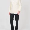 Favourbrook Ivory Randwick Linen Double Breasted Dinner Jacket- Occasionwear | Dinner Jackets