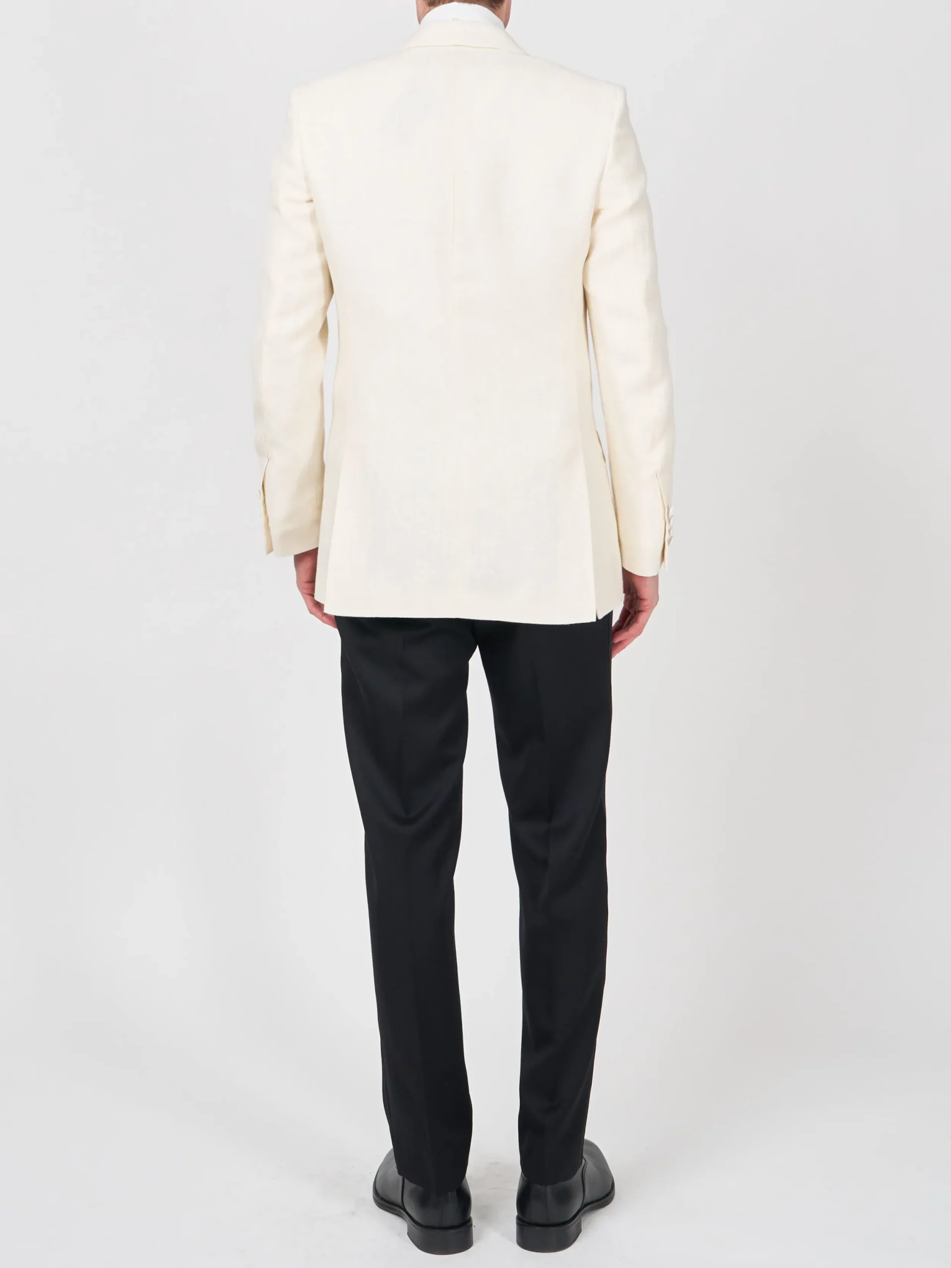 Favourbrook Ivory Randwick Linen Double Breasted Dinner Jacket- Occasionwear | Dinner Jackets