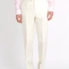Favourbrook Ivory Randwick Linen Dress Trouser- Trousers | Suits