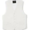 Favourbrook Ivory Randwick Single Breasted 6 Button Piped Waistcoat- Waistcoats | Royal Ascot Waistcoats