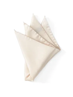 Favourbrook Ivory Spot Silk Pocket Square- Pocket Squares