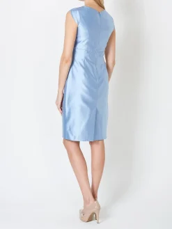 Favourbrook Josephine Dress Pale Blue Plain Shantung-Women Raceday | Mother Of The Bride