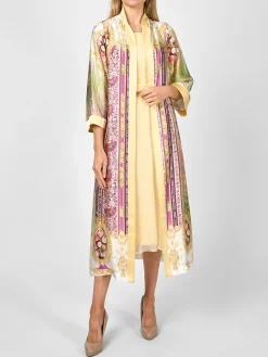 Favourbrook Kimono Coat Eau De Nil Beaufort Silk Satin-Women Jackets & Coats