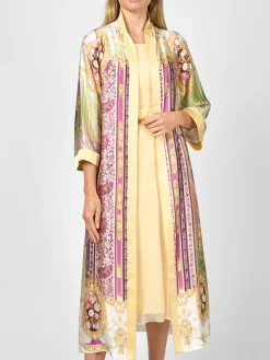 Favourbrook Kimono Coat Eau De Nil Beaufort Silk Satin-Women Jackets & Coats