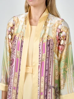 Favourbrook Kimono Coat Eau De Nil Beaufort Silk Satin-Women Jackets & Coats