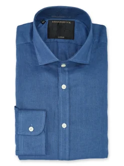 Favourbrook Lagan Colne Linen Cutaway Collar Shirt- Shirts