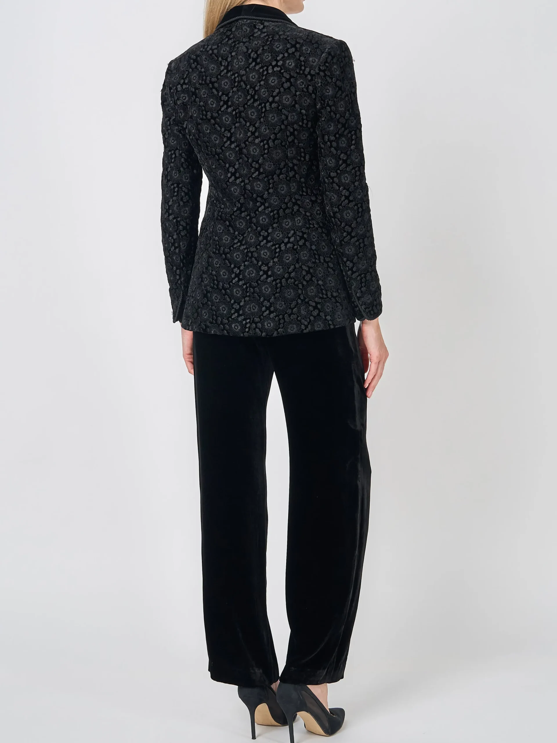 Favourbrook Library Jacket Black Clyde Silk Velvet-Women Eveningwear | Eveningwear