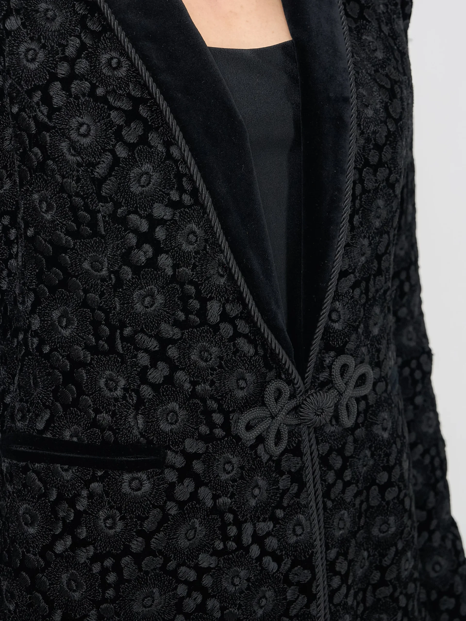 Favourbrook Library Jacket Black Clyde Silk Velvet-Women Eveningwear | Eveningwear
