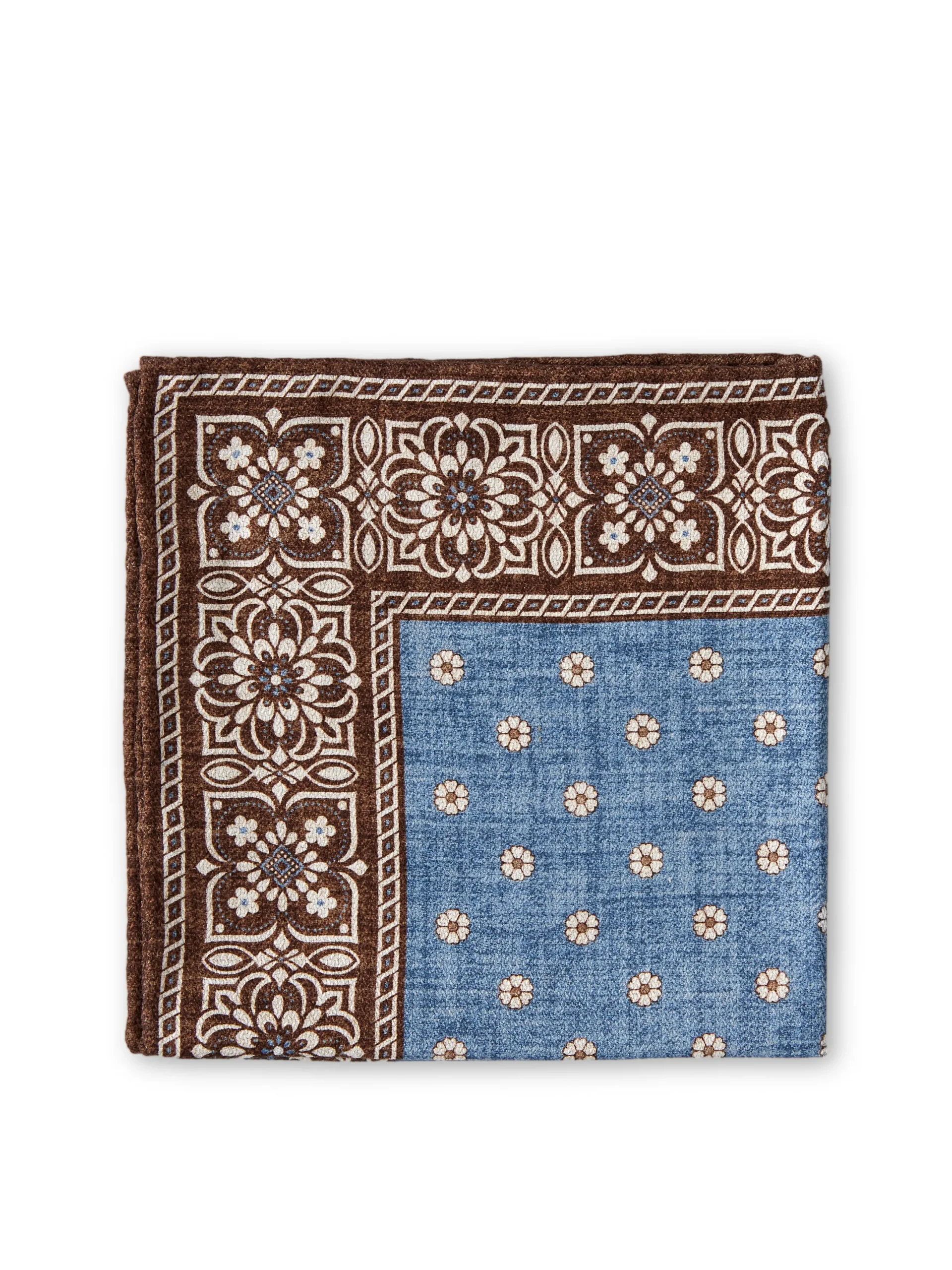 Favourbrook Light Blue Osterley Silk Pocket Square- Pocket Squares