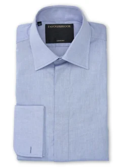 Favourbrook Lilac Blue Poplin Cotton Gatsby Shirt- Shirts