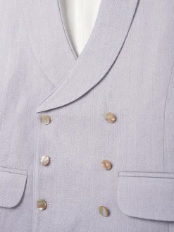 Favourbrook Lilac Randwick Double Breasted 8 Button Shawl Lapel Piped Waistcoat- Wedding Attire | Waistcoats