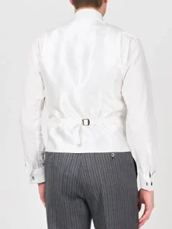 Favourbrook Lilac Randwick Double Breasted 8 Button Shawl Lapel Piped Waistcoat- Wedding Attire | Waistcoats