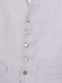 Favourbrook Lilac Randwick Single Breasted 6 Button Piped Waistcoat- Waistcoats | Single Breasted Waistcoats