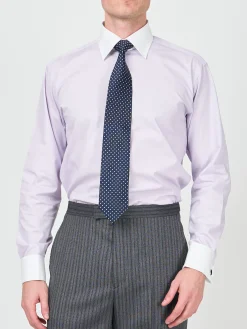 Favourbrook Lilac/White Steed Cotton Gatsby Shirt- Shirts