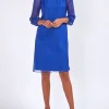 Favourbrook Louisa Dress French Navy Plain Georgette-Women Eveningwear | Eveningwear