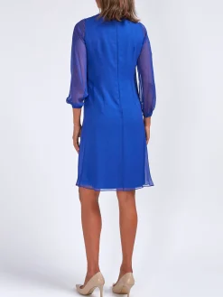 Favourbrook Louisa Dress French Navy Plain Georgette-Women Eveningwear | Eveningwear