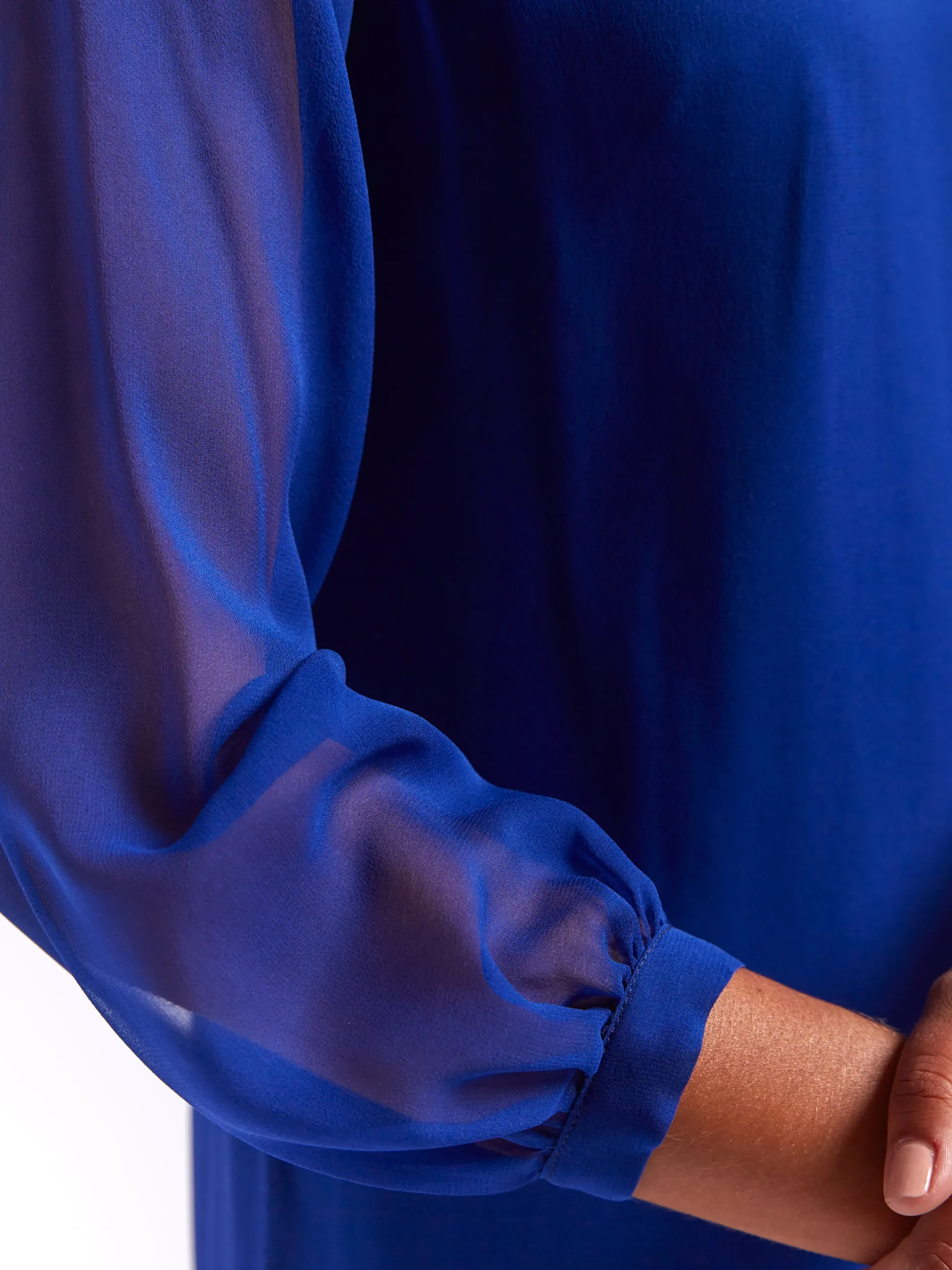 Favourbrook Louisa Dress French Navy Plain Georgette-Women Eveningwear | Eveningwear