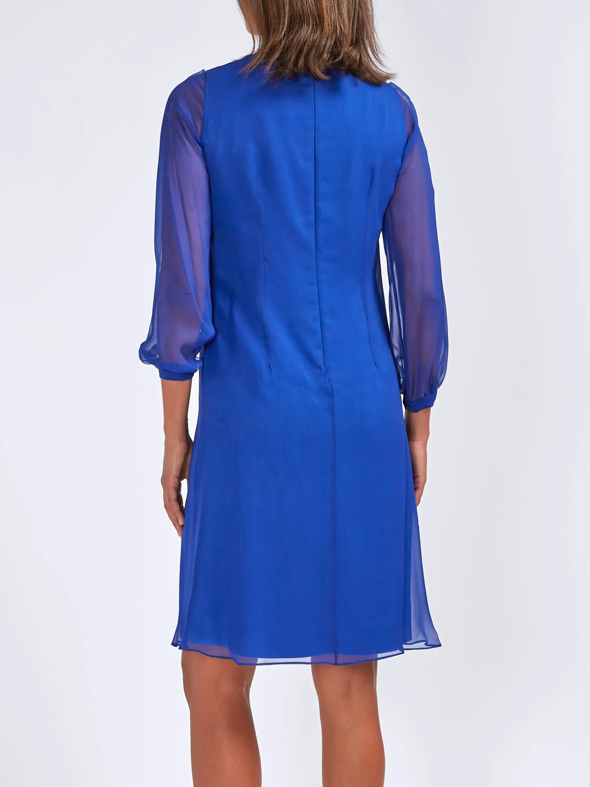 Favourbrook Louisa Dress French Navy Plain Georgette-Women Eveningwear | Eveningwear
