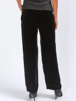 Favourbrook Lounge Trousers Black Silk Velvet-Women Eveningwear | Eveningwear