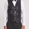 Favourbrook Midnight Grantham Single Breasted 6 Button Waistcoat- Waistcoats | Single Breasted Waistcoats