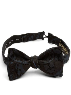 Favourbrook Midnight Heathcote Paisley Cotton/Silk Bow Tie- Bow Ties