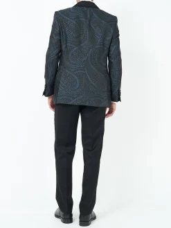 Favourbrook Midnight Heathcote Paisley Shawl Lapel Dinner Jacket- Occasionwear | Dinner Jackets