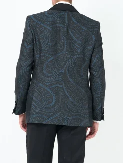 Favourbrook Midnight Heathcote Paisley Shawl Lapel Dinner Jacket- Occasionwear | Dinner Jackets