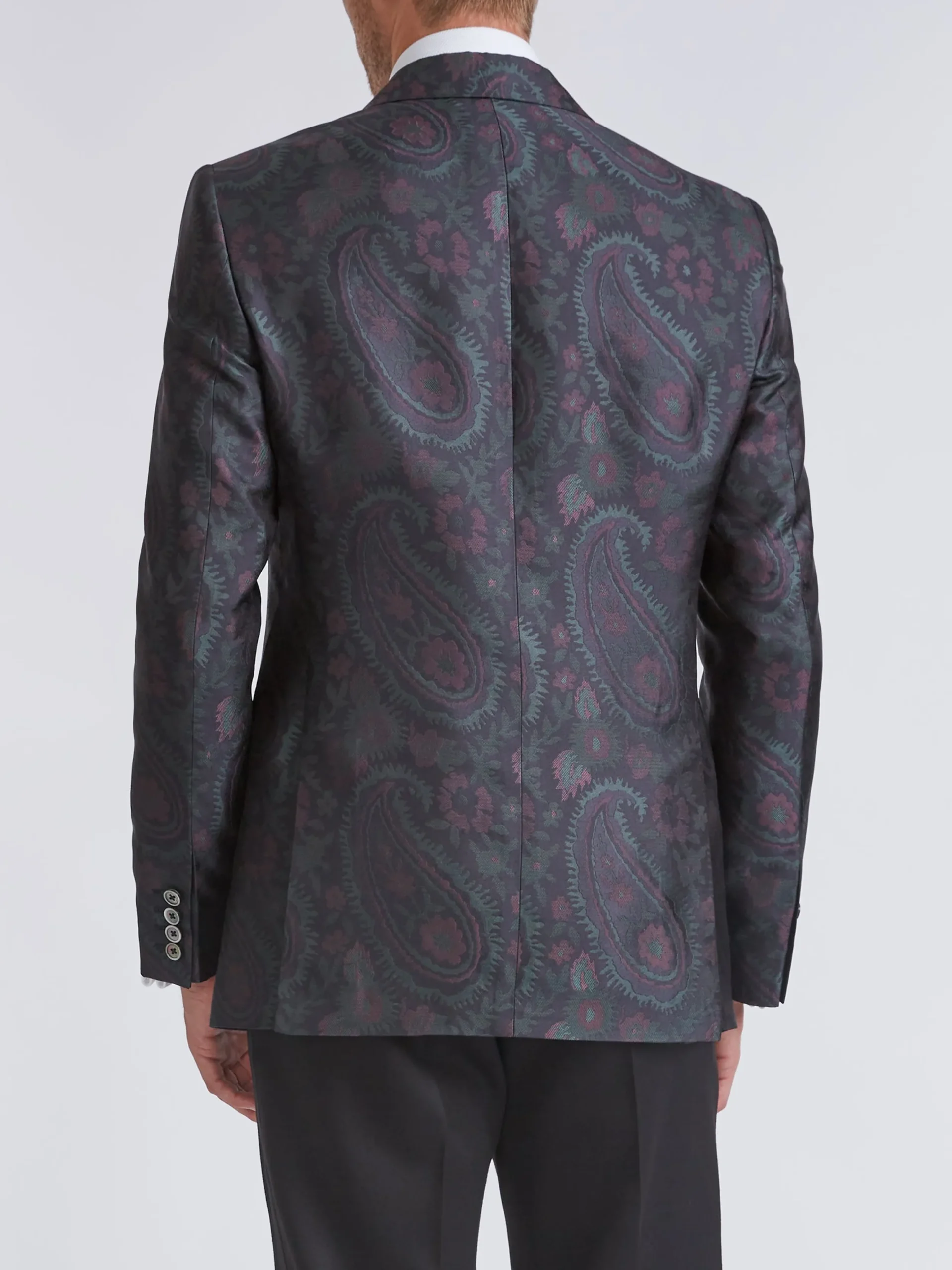 Favourbrook Midnight Plum Carlton Paisley Newport Dinner Jacket- Eveningwear | Occasionwear