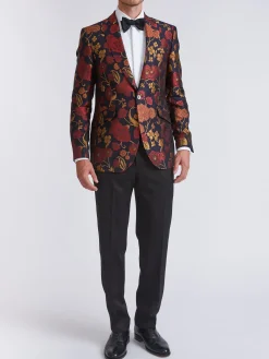 Favourbrook Midnight Red Winnington Newport Jacket- Eveningwear | Dinner Jackets