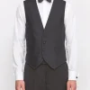 Favourbrook Midnight Vincent Wool Single Breasted 4 Button Piped Waistcoat- Waistcoats | Single Breasted Waistcoats
