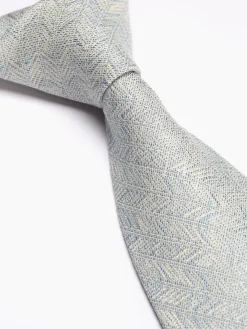 Favourbrook Mint Halton Silk Linen Tie- Ties